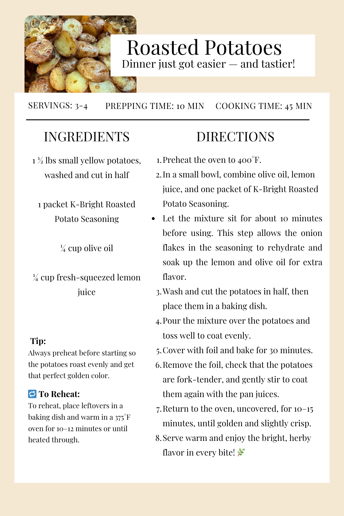 K Bright Roasted Potato Seasoning (2-Pack)