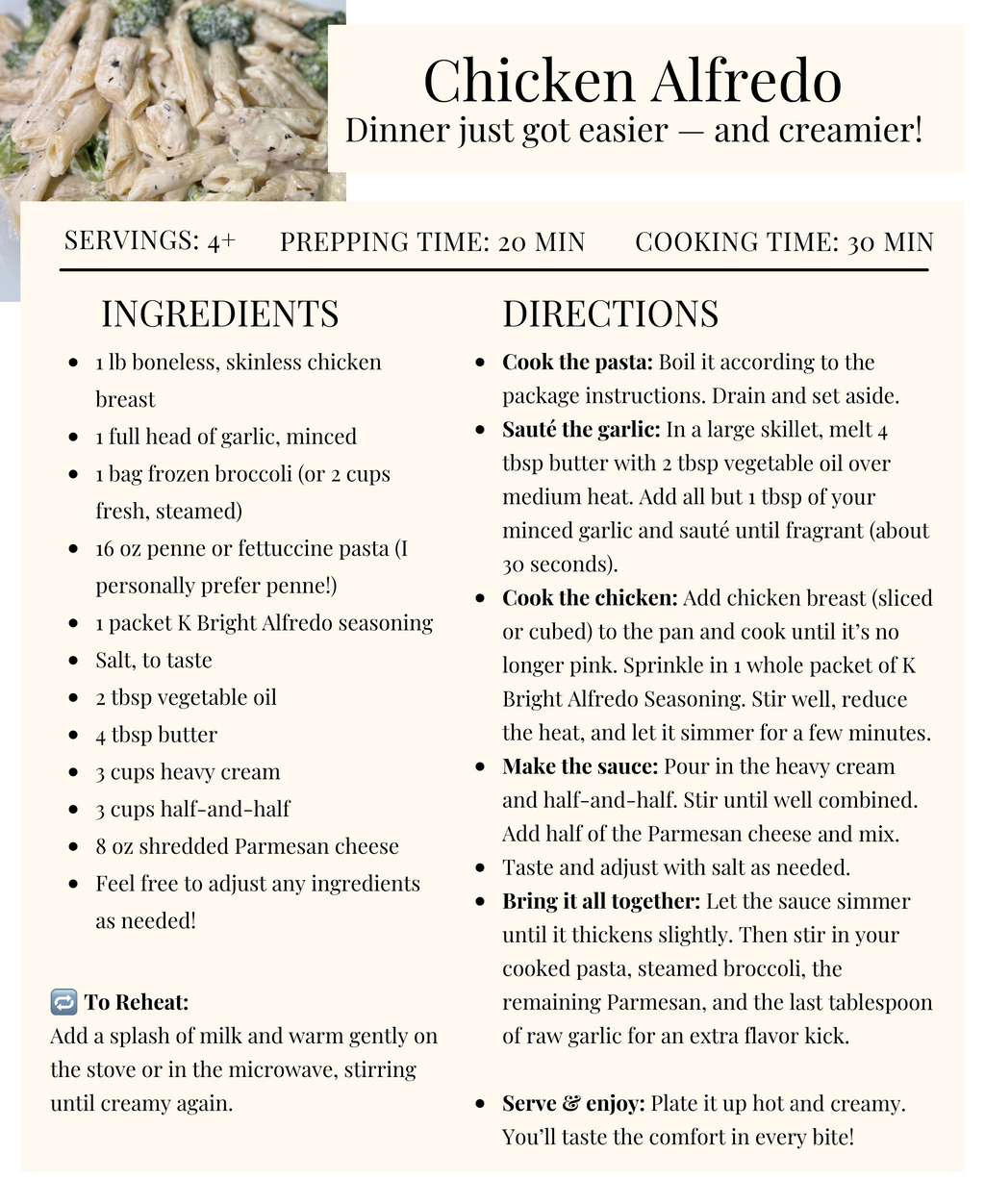 K Bright Recipe Collection