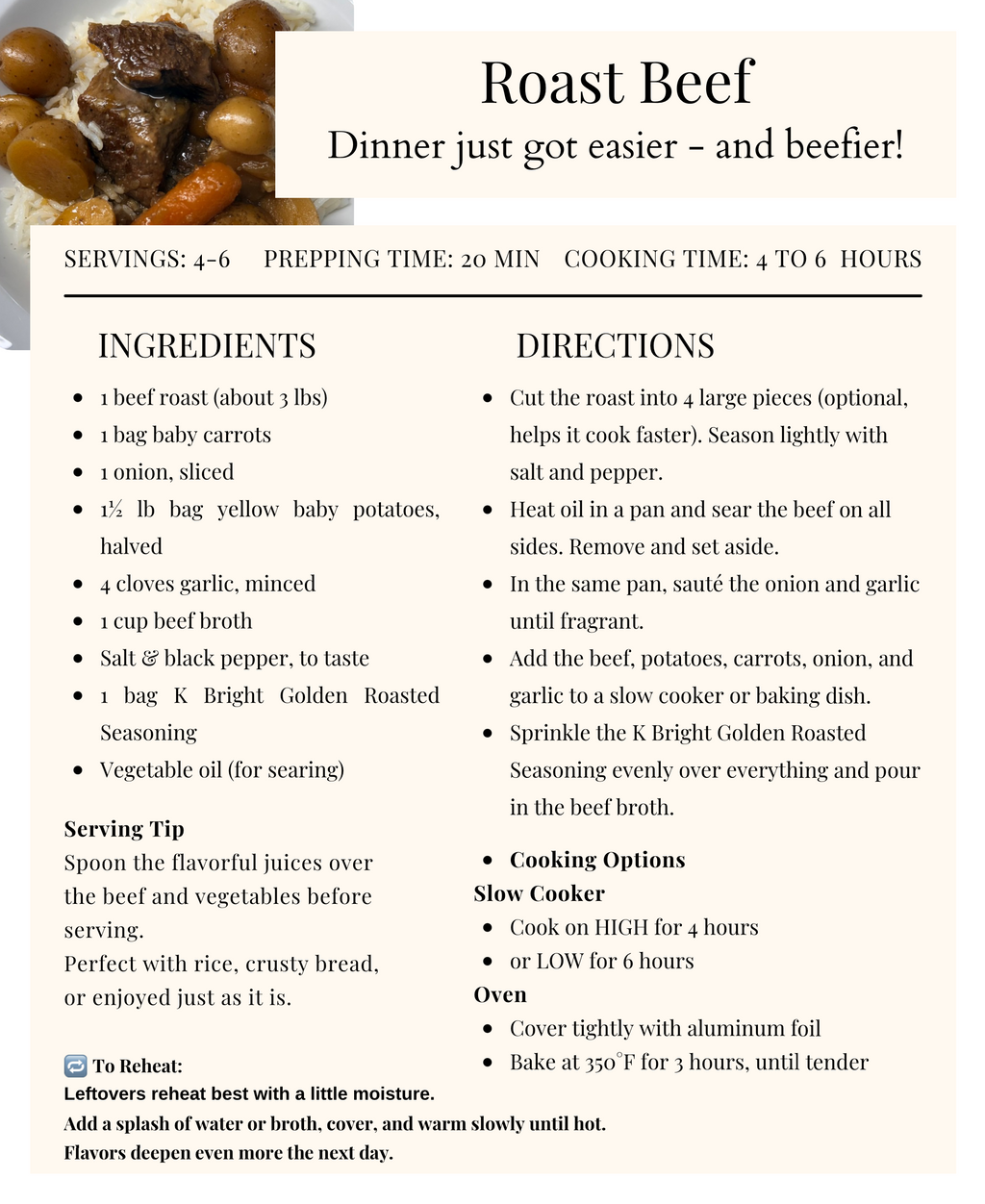 K Bright Recipe Collection