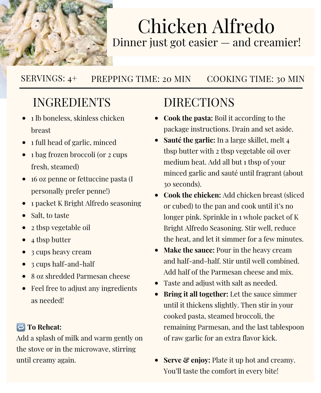K Bright Recipe Collection