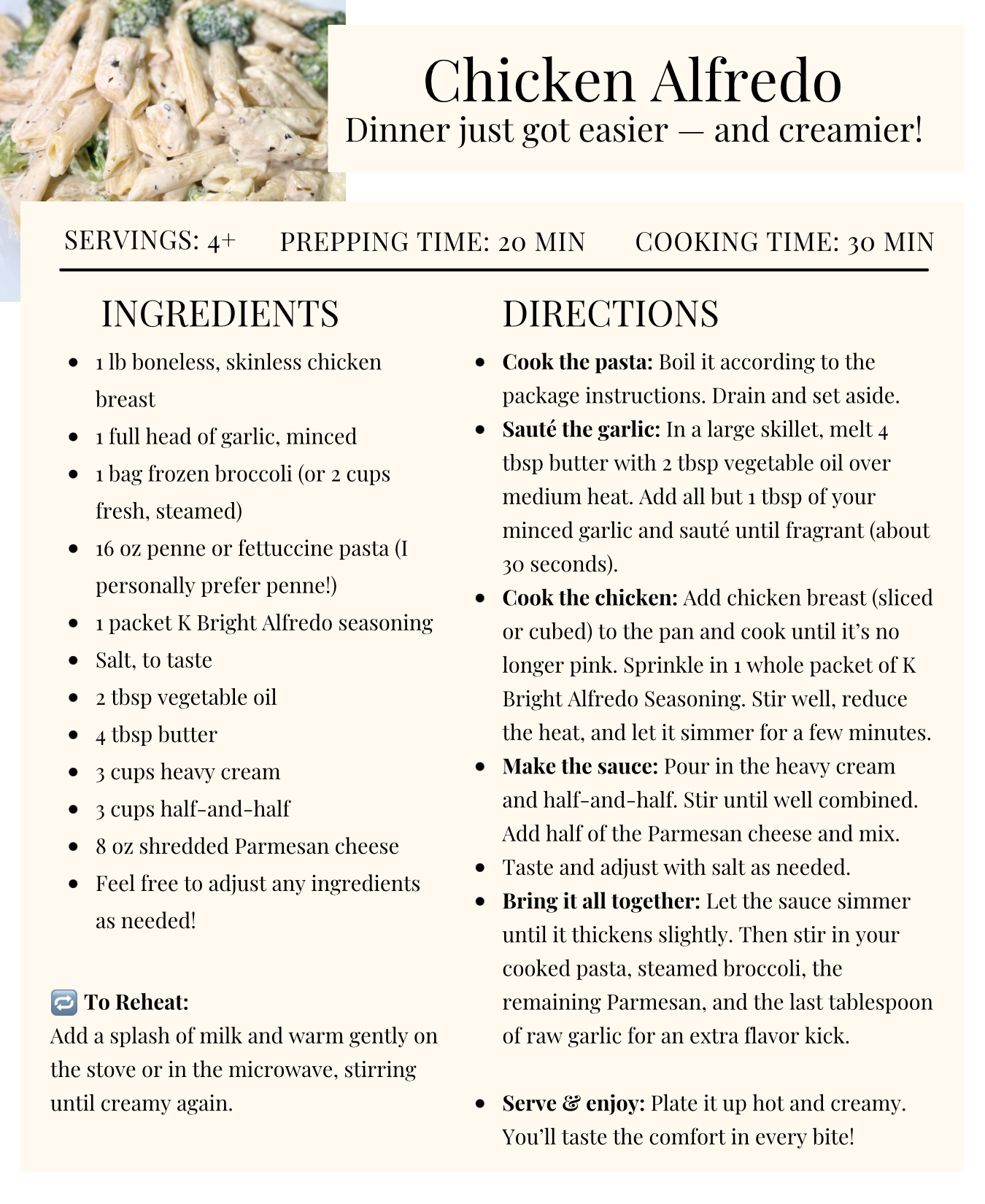 K Bright Recipe Collection