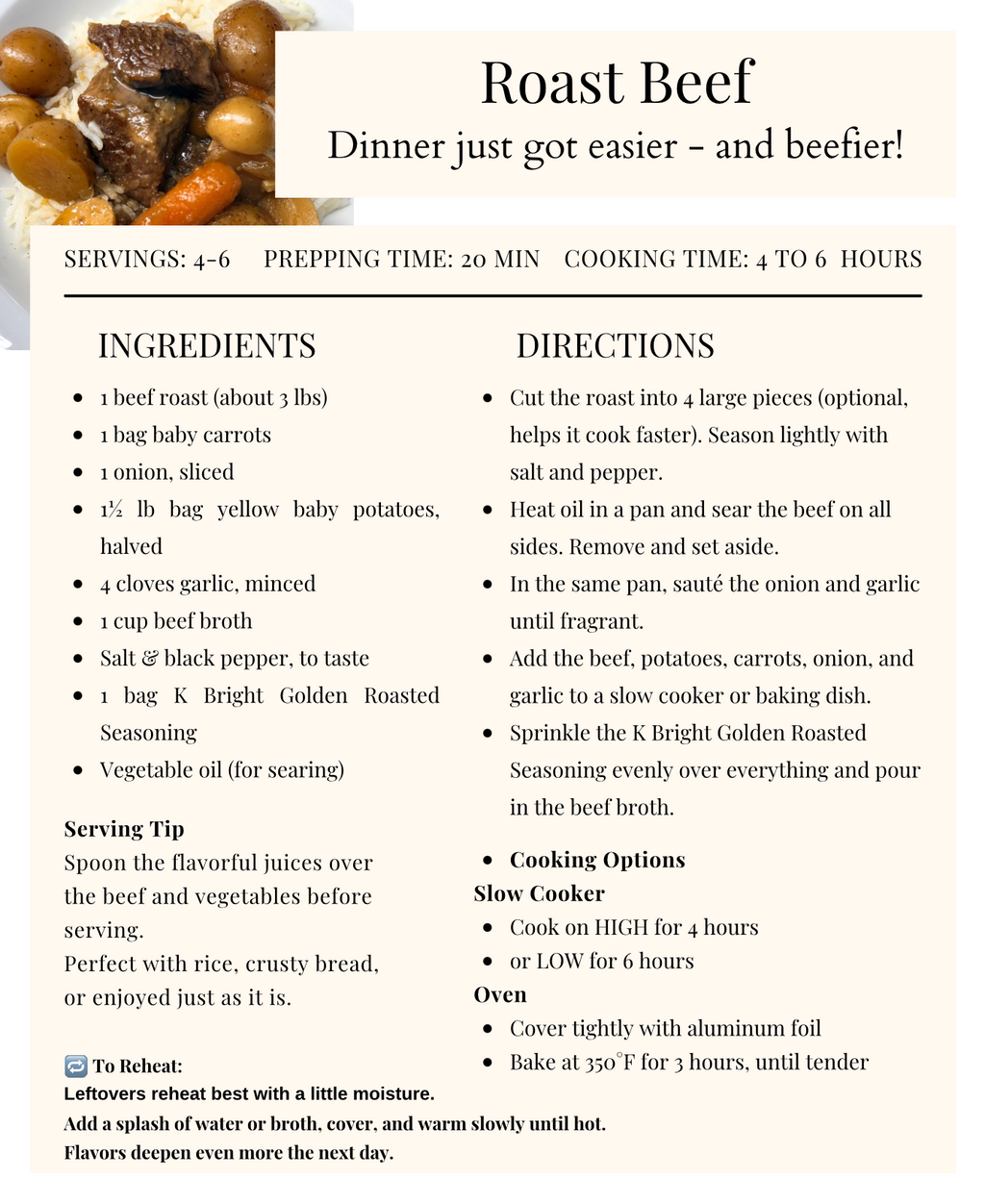 K Bright Recipe Collection