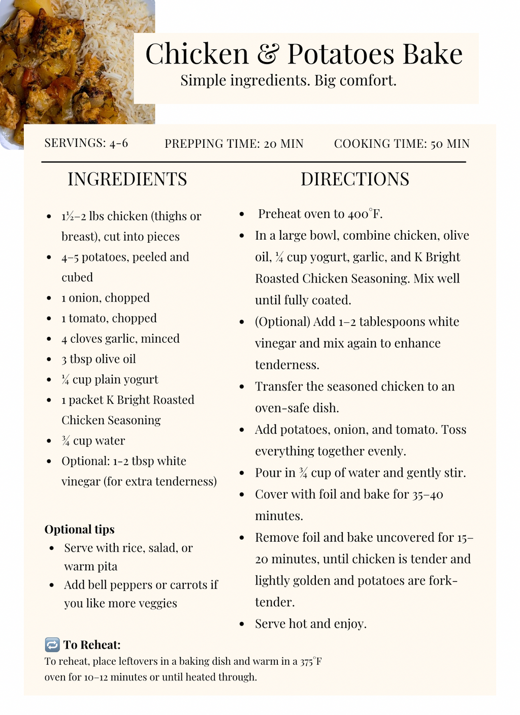 K Bright Chicken Seasoning