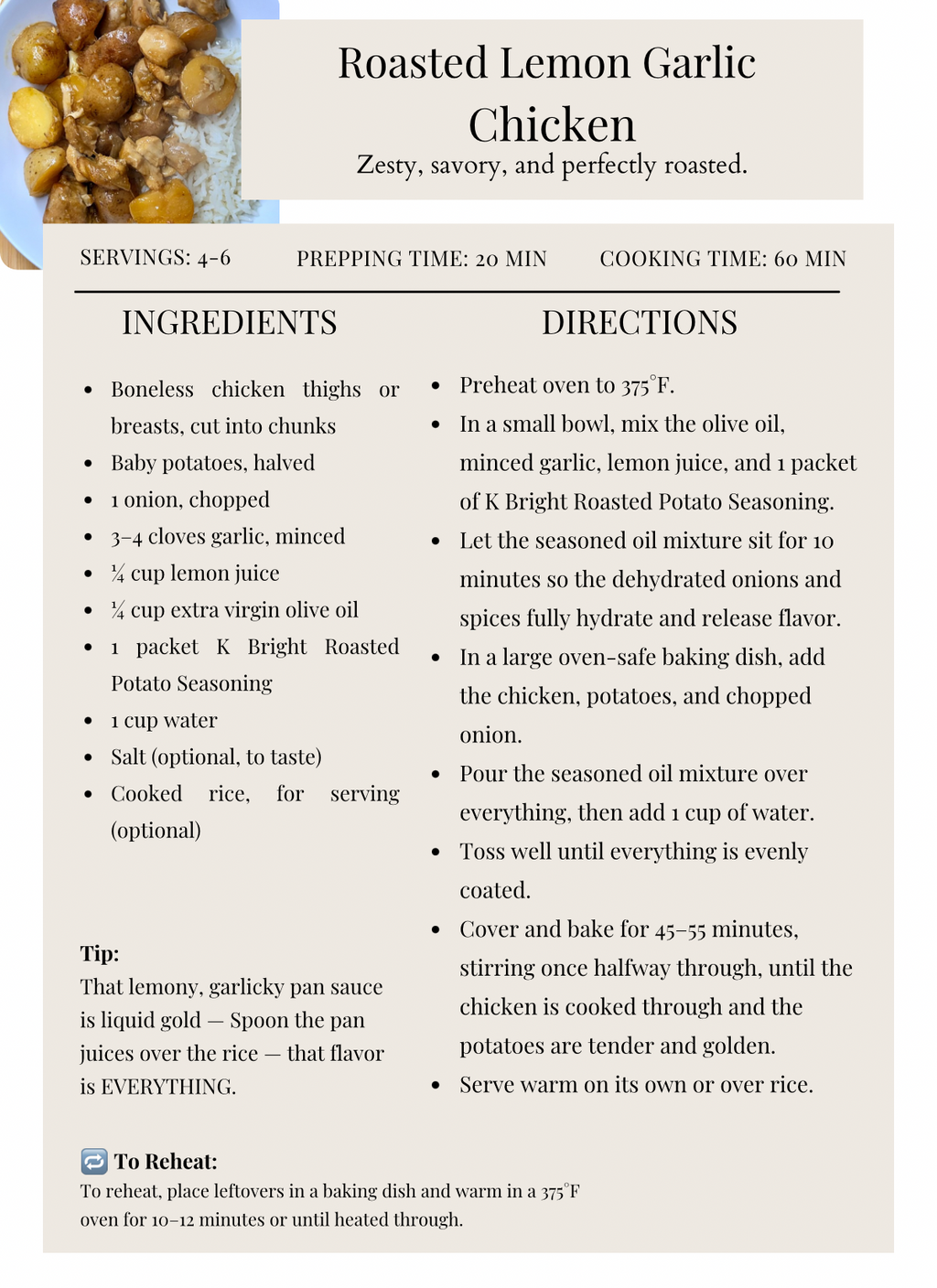 K Bright Roasted Potato Seasoning (2-Pack)