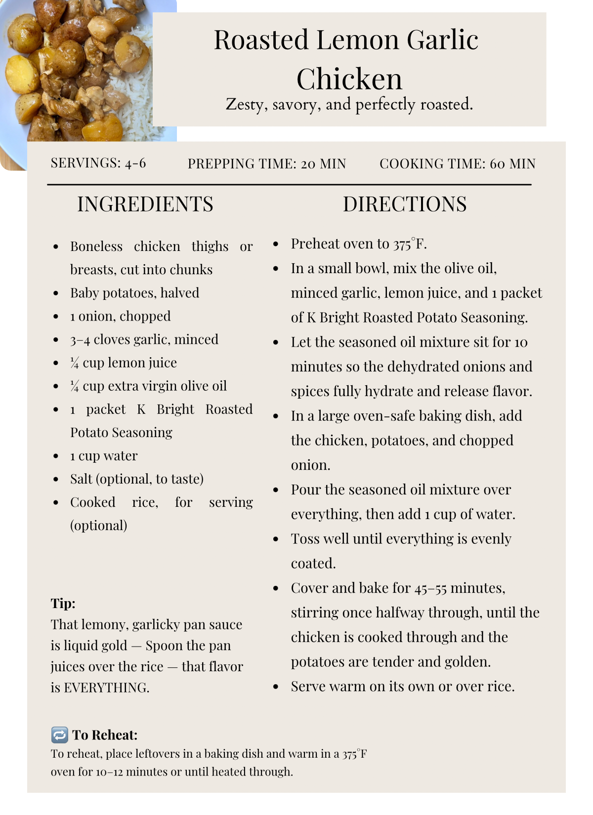 K Bright Roasted Potato Seasoning (2-Pack)