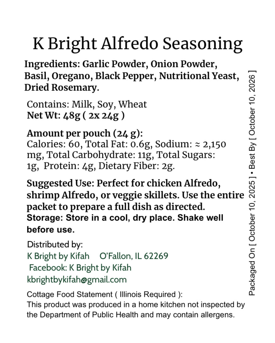 K Bright Alfredo Seasoning (2-Pack)